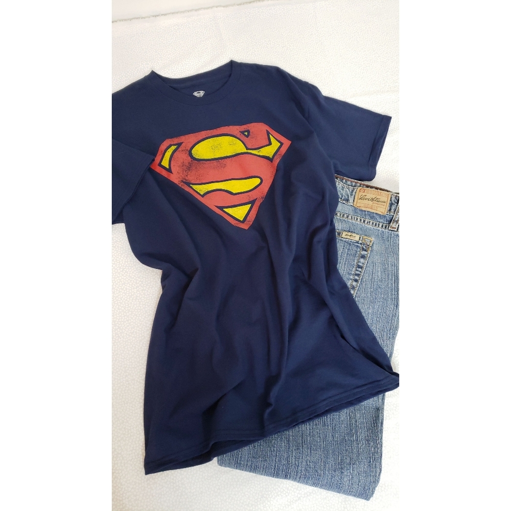 Superman Navy Blue T-Shirt sz Md